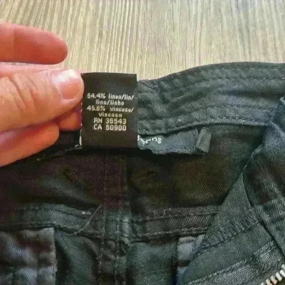 Calvin Klein black linen shirts size 10 - Picture 3 of 3